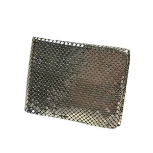 Vintage Whiting and Davis Silver Mesh Wallet with Change Purse Made in USA